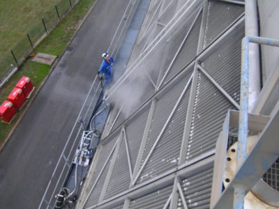 ladders in our AX cleaner system for ACC cleaning - Air cooled condenser cleaning